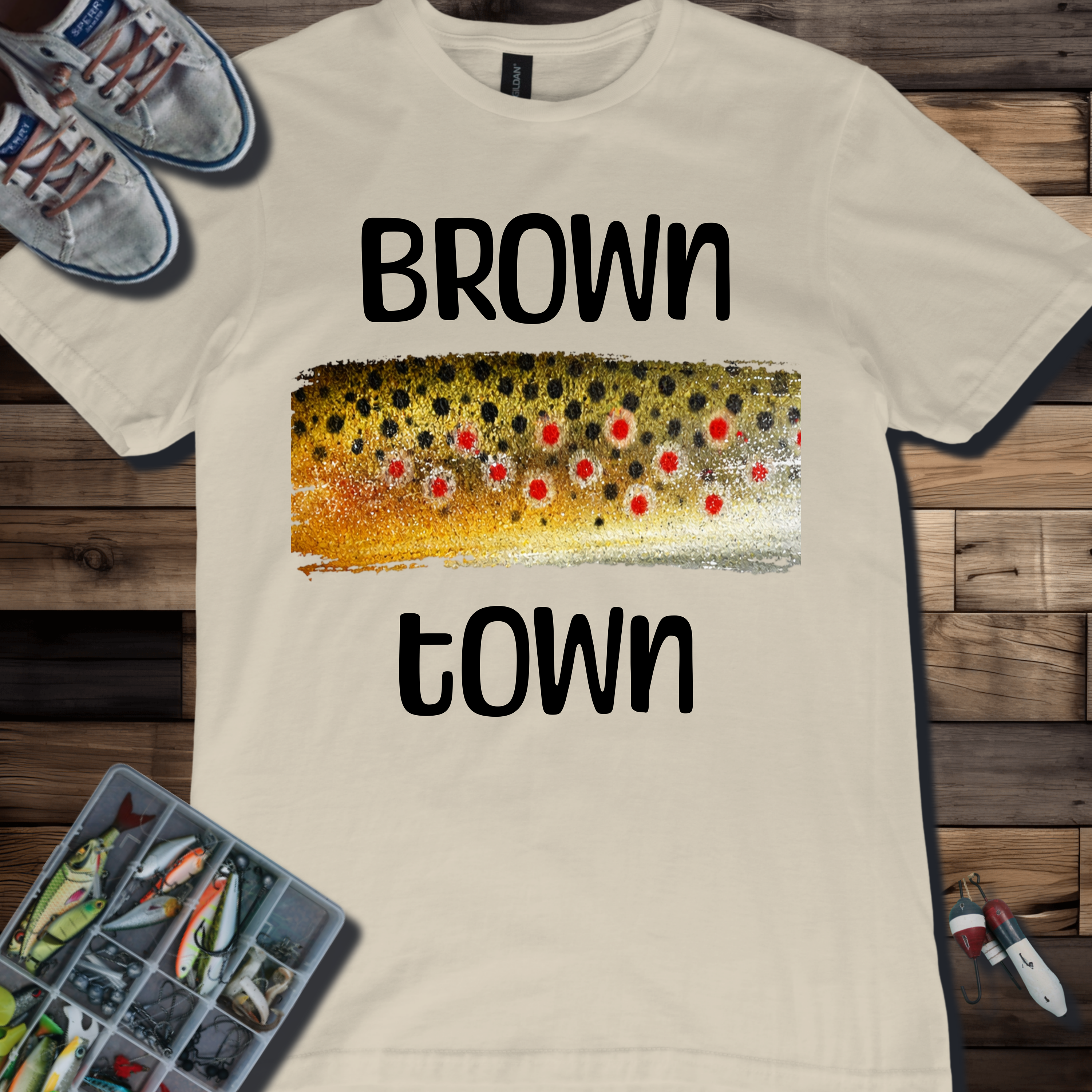 'Brown Town' Trout Fishing Graphic T-Shirt