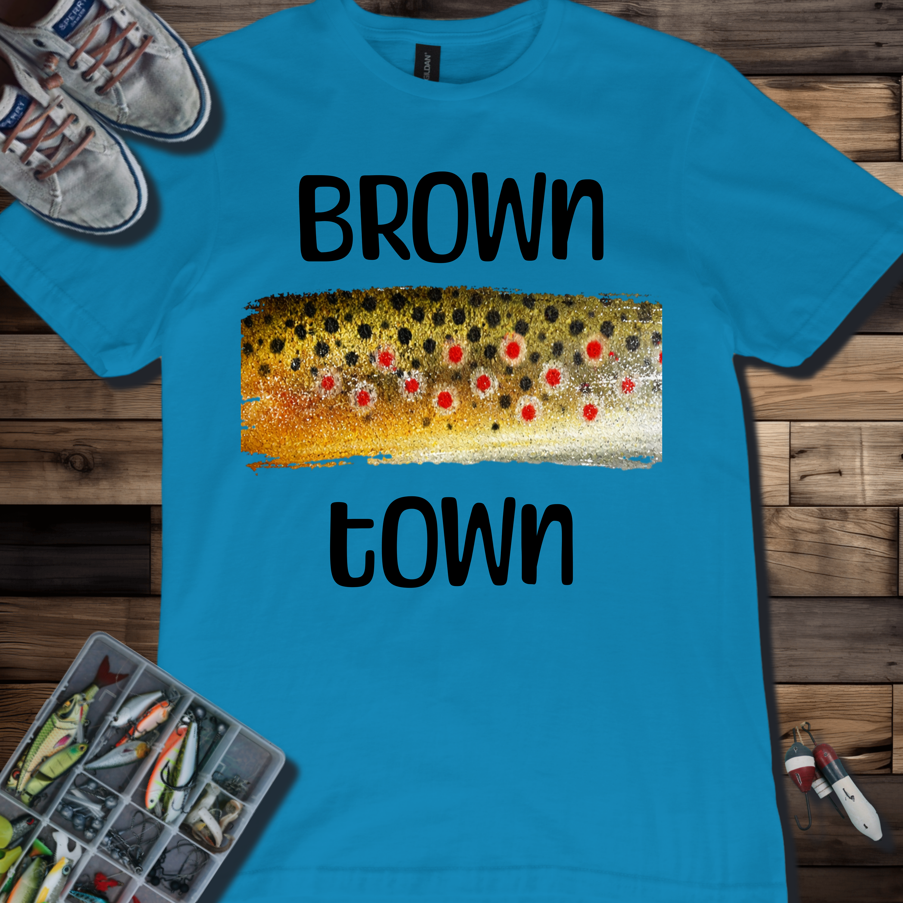 'Brown Town' Trout Fishing Graphic T-Shirt