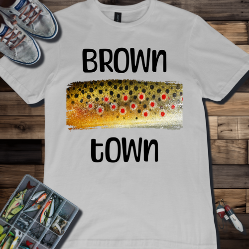 'Brown Town' Trout Fishing Graphic T-Shirt