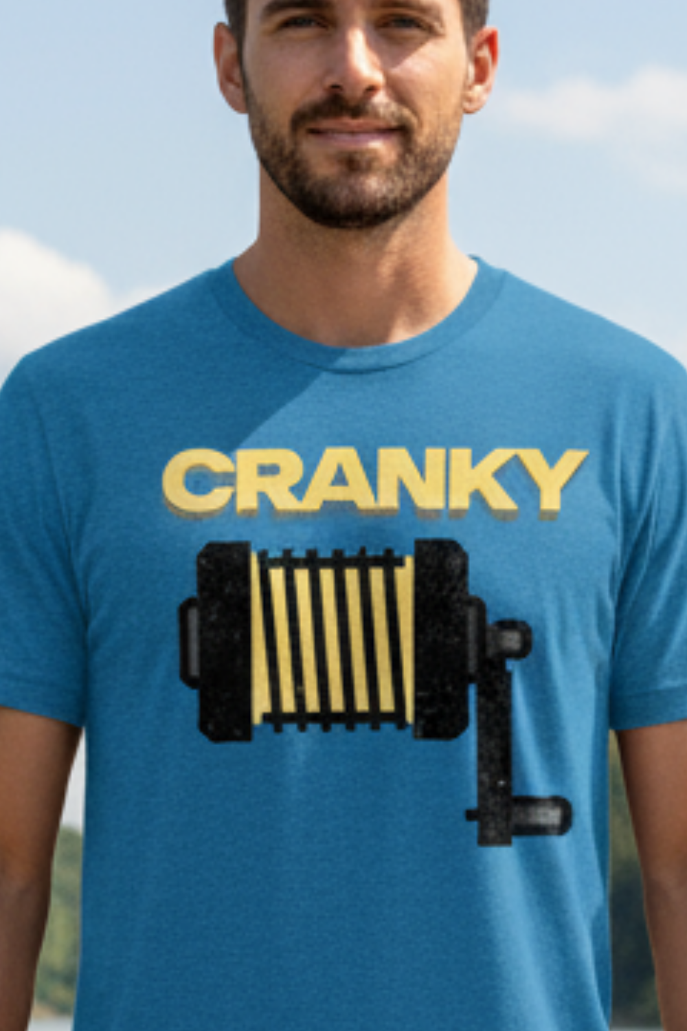 Cranky Fishing Tee, Grumpy Men's Funny Fishing T-Shirt, Cranky Fishing Reel Cranky Funny Papa Dad Grandpa Tee