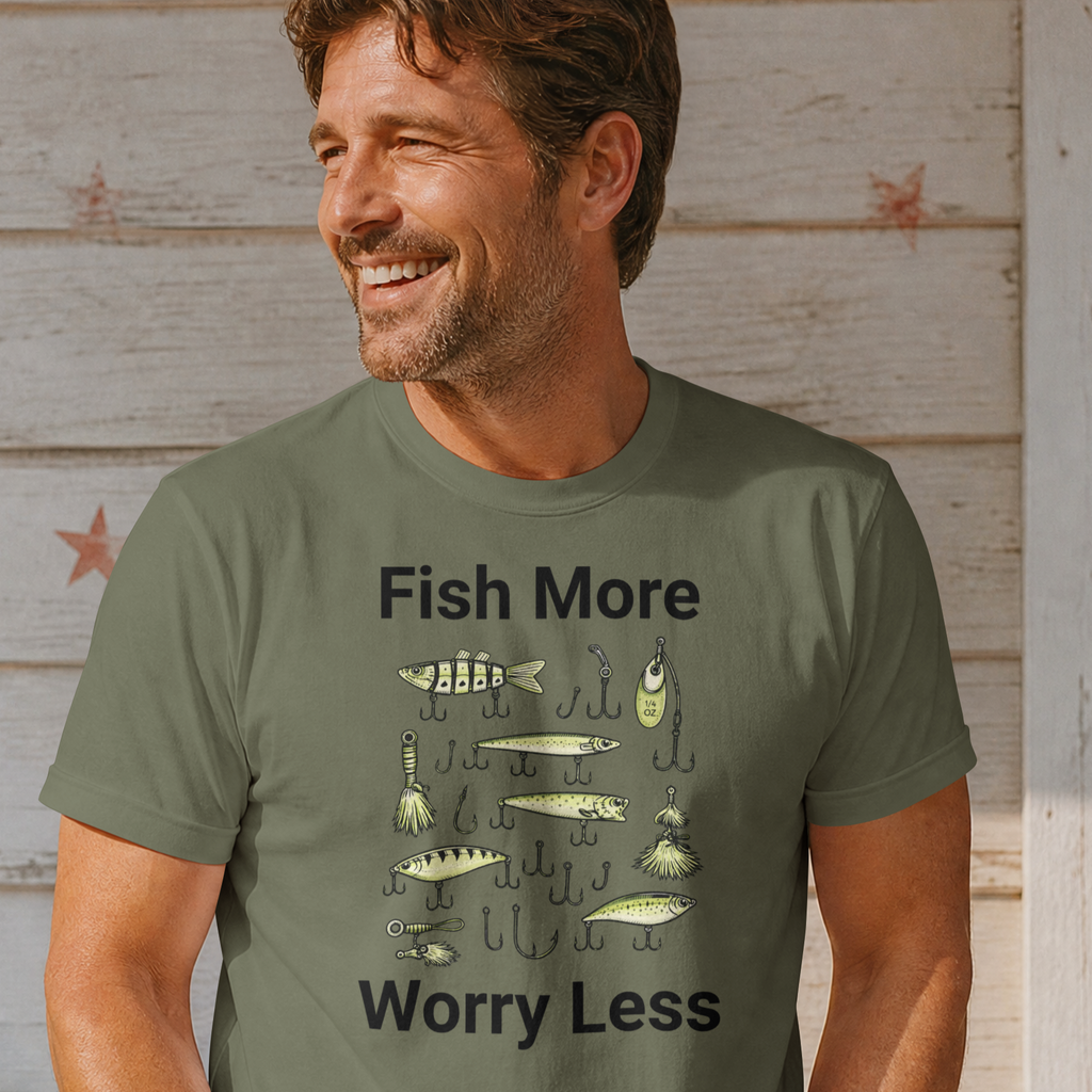 Fish More Worry Less T-Shirt