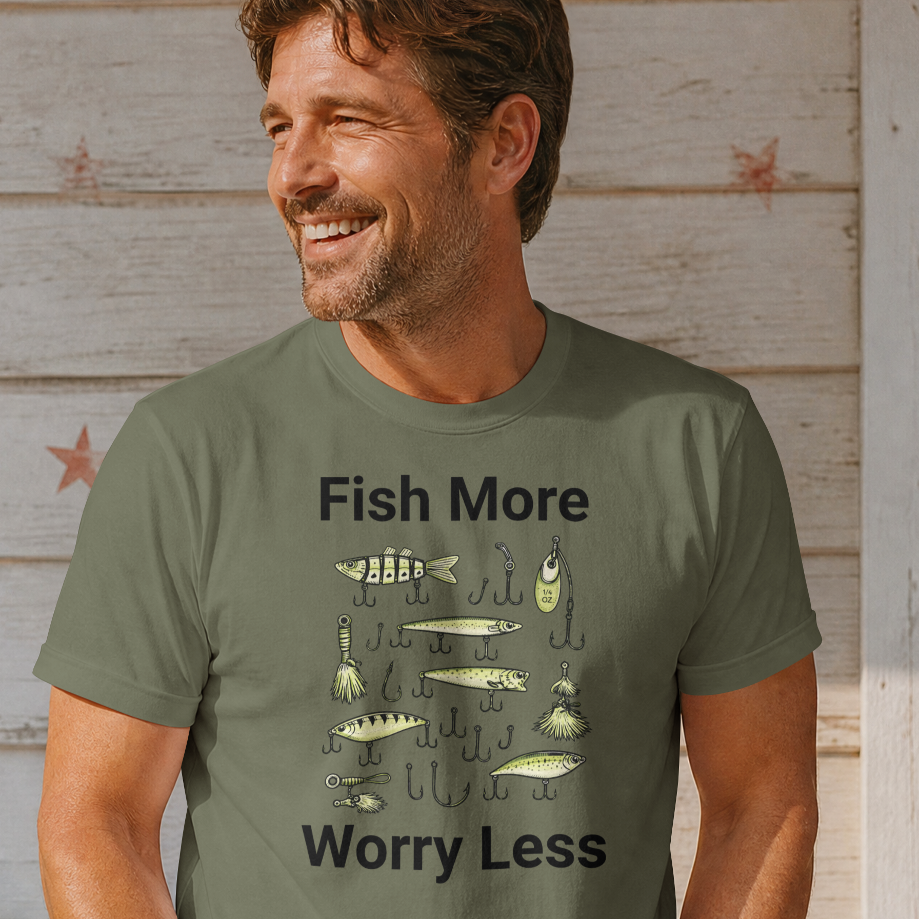 Fish More Worry Less T-Shirt