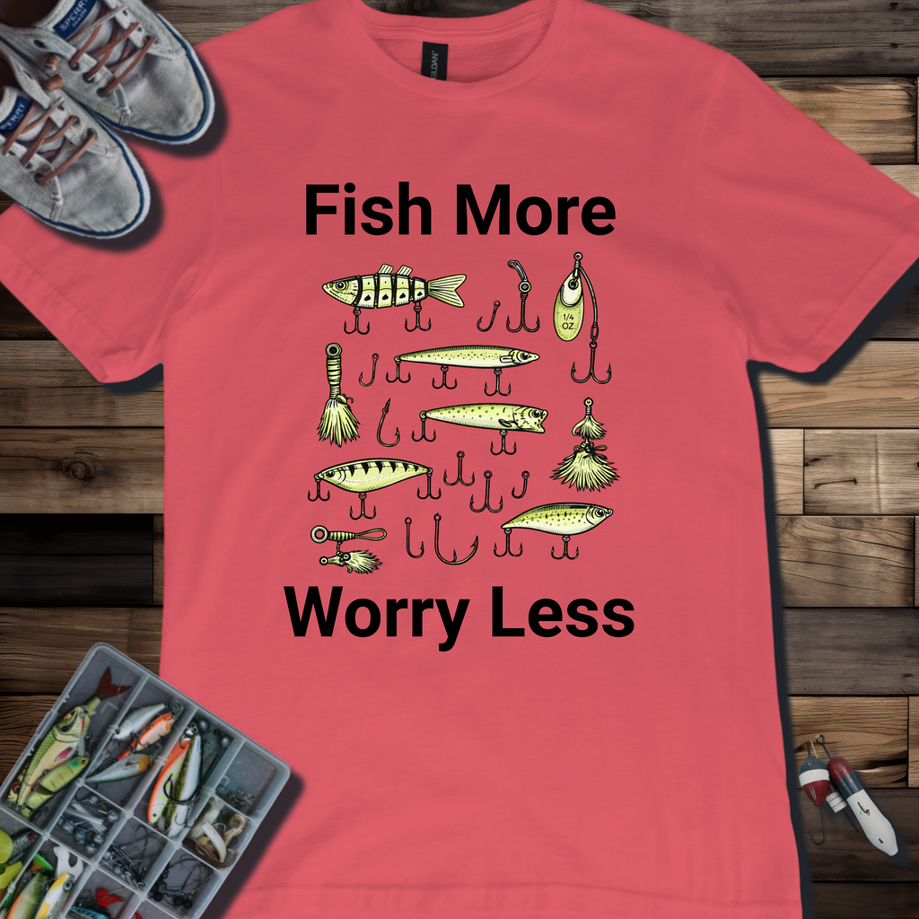 Fish More Worry Less T-Shirt