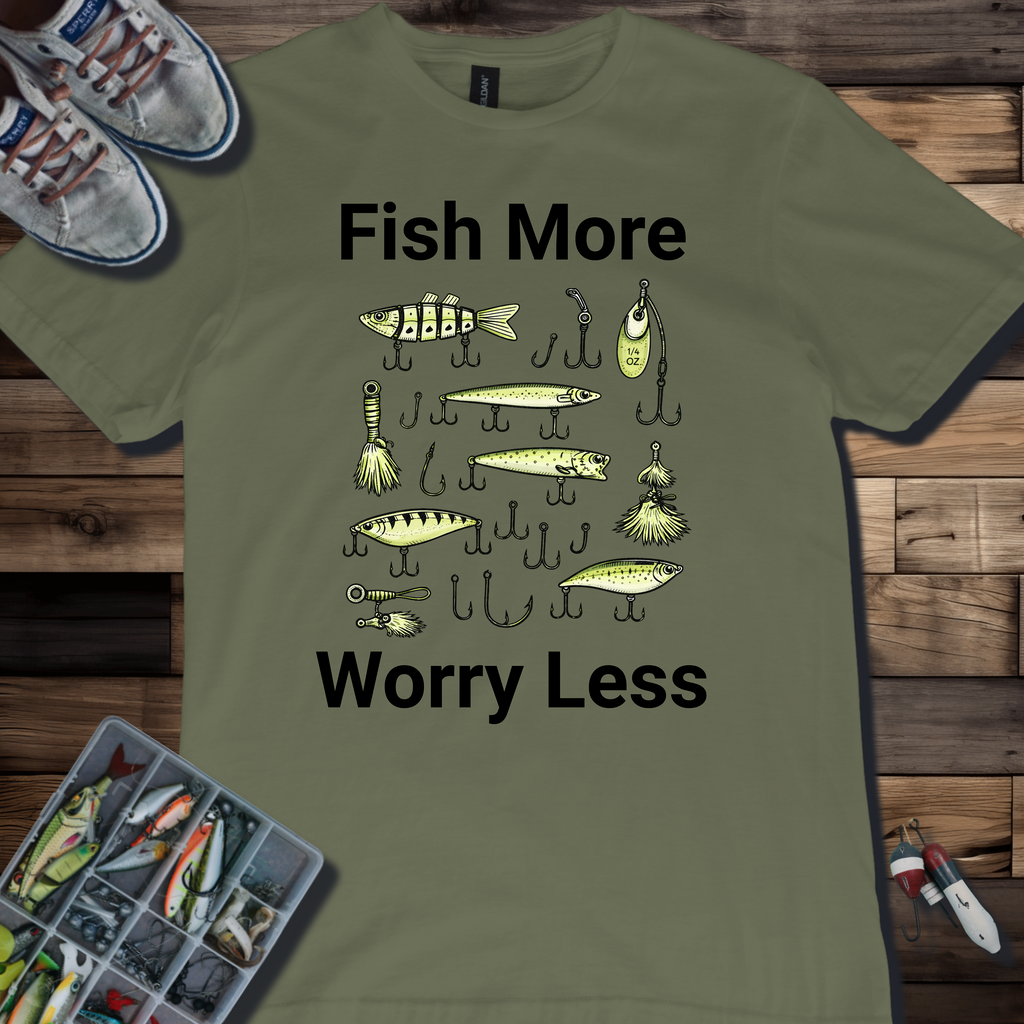 Fish More Worry Less T-Shirt