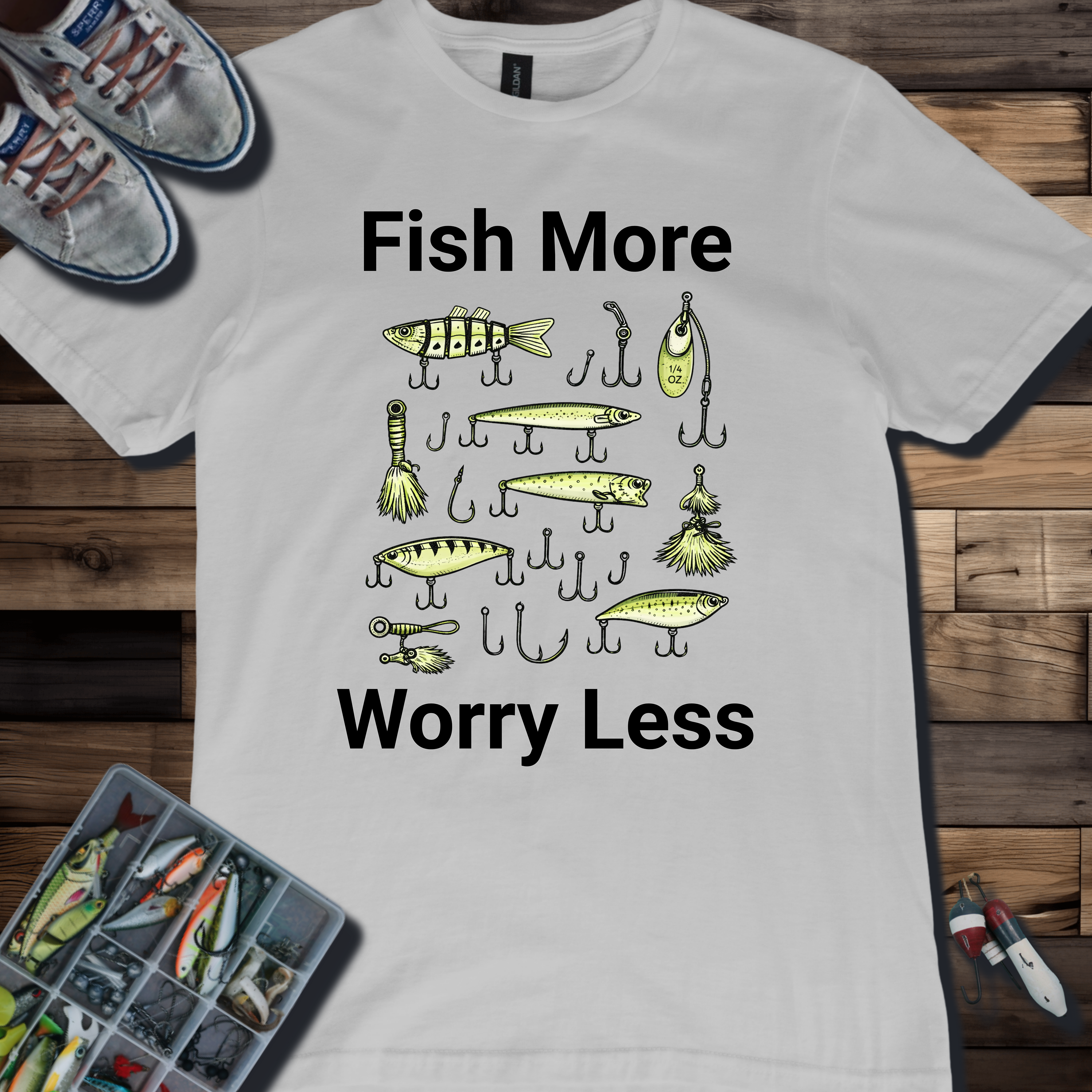 Fish More Worry Less T-Shirt