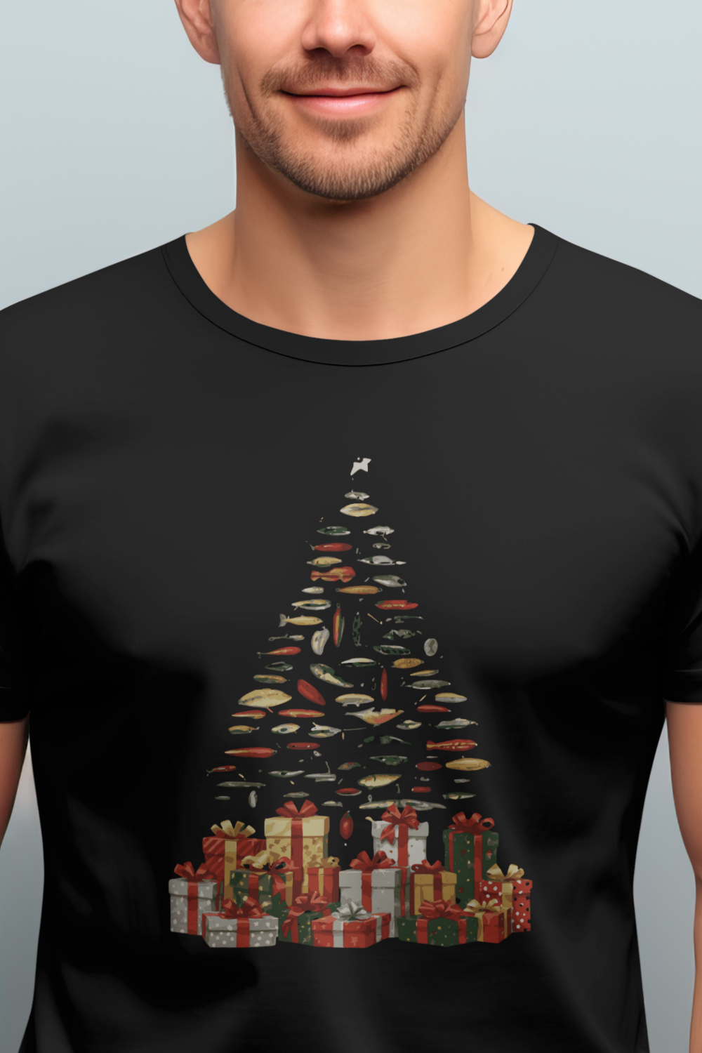 Fishing Lures Christmas Tree Gift Unisex T-Shirt