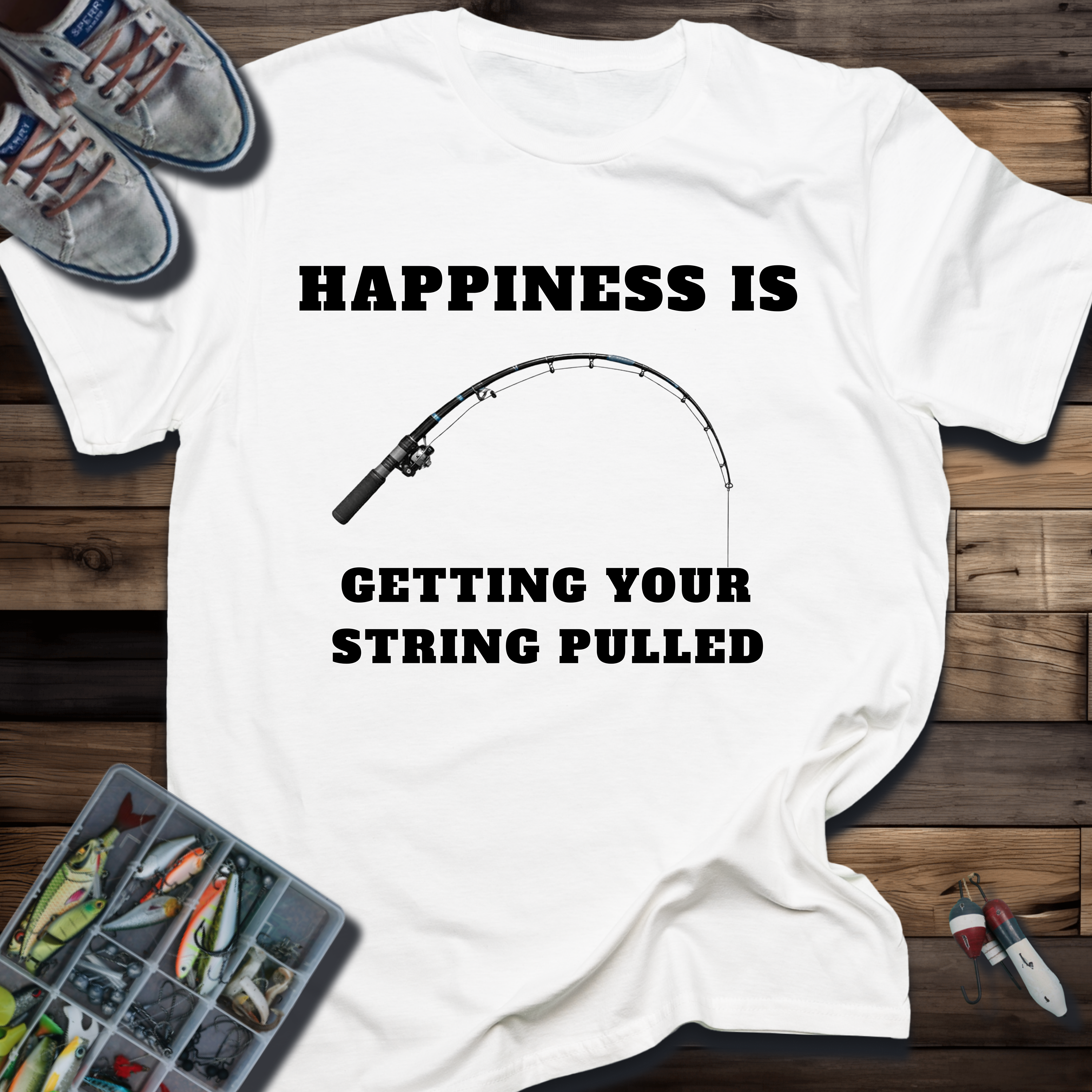 HAPPINESS IS GETTING YOUR STRING PULLED T-SHIRT