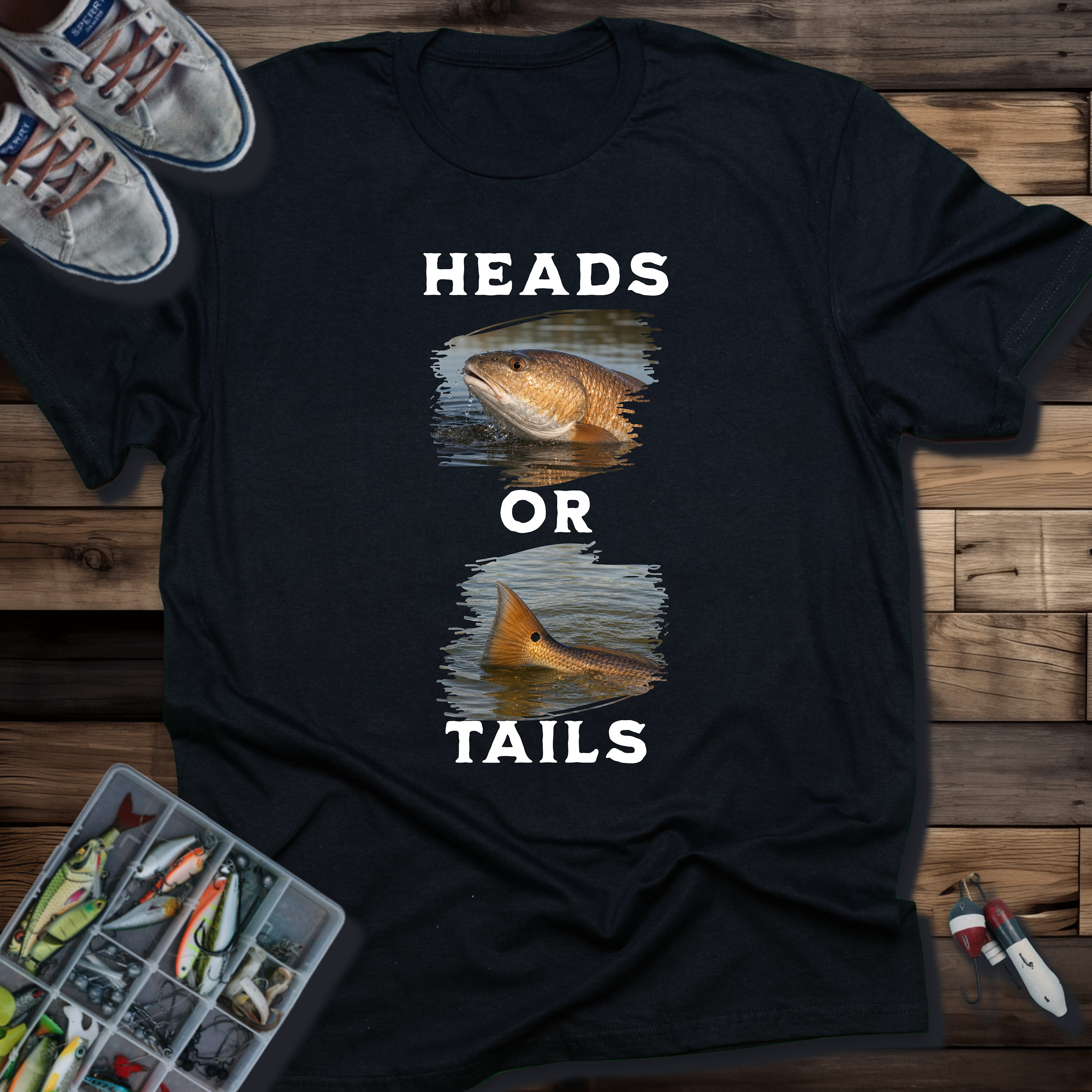 Heads or Tails Fish T-Shirt — Fishing Graphic Tee for Anglers