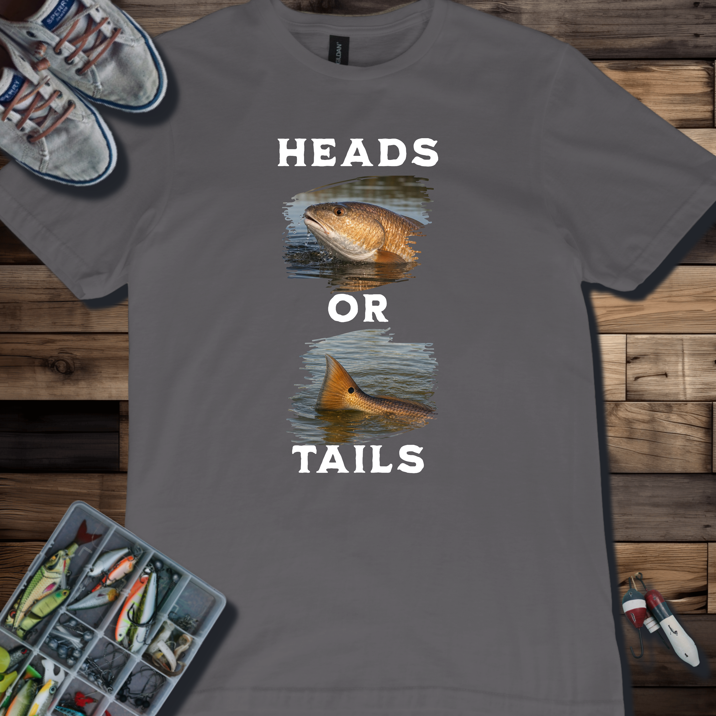 Heads or Tails Fish T-Shirt — Fishing Graphic Tee for Anglers