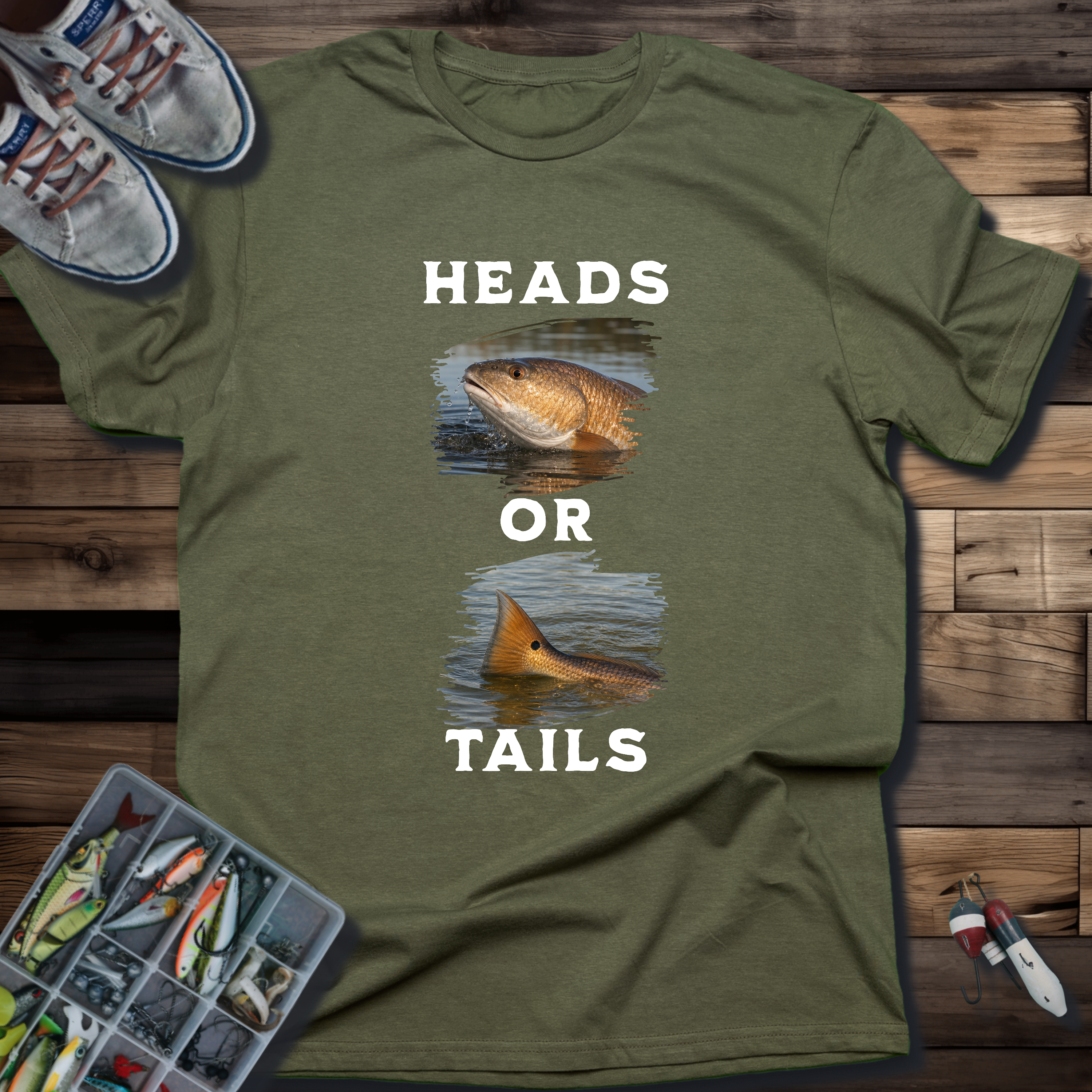 Heads or Tails Fish T-Shirt — Fishing Graphic Tee for Anglers