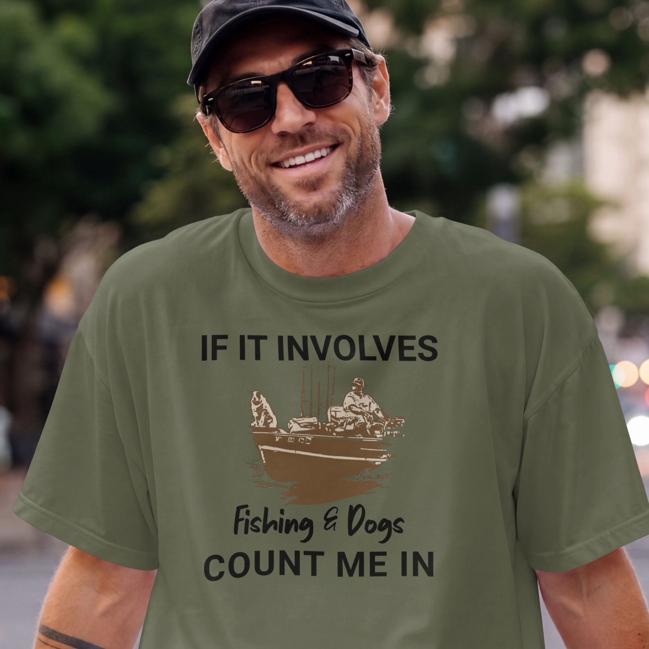 If It Involves Fishing & Dogs, Count Me In T-Shirt