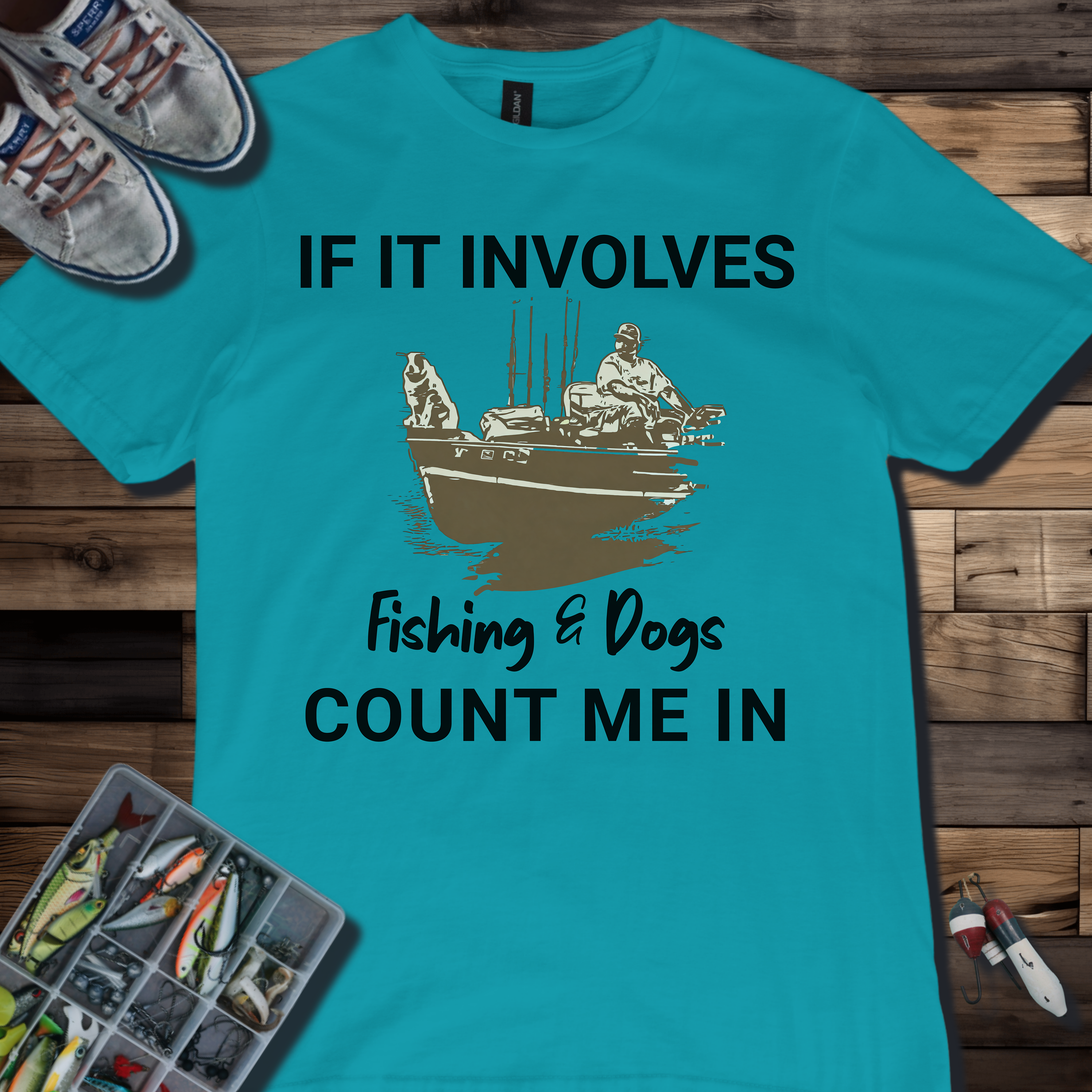If It Involves Fishing & Dogs, Count Me In T-Shirt