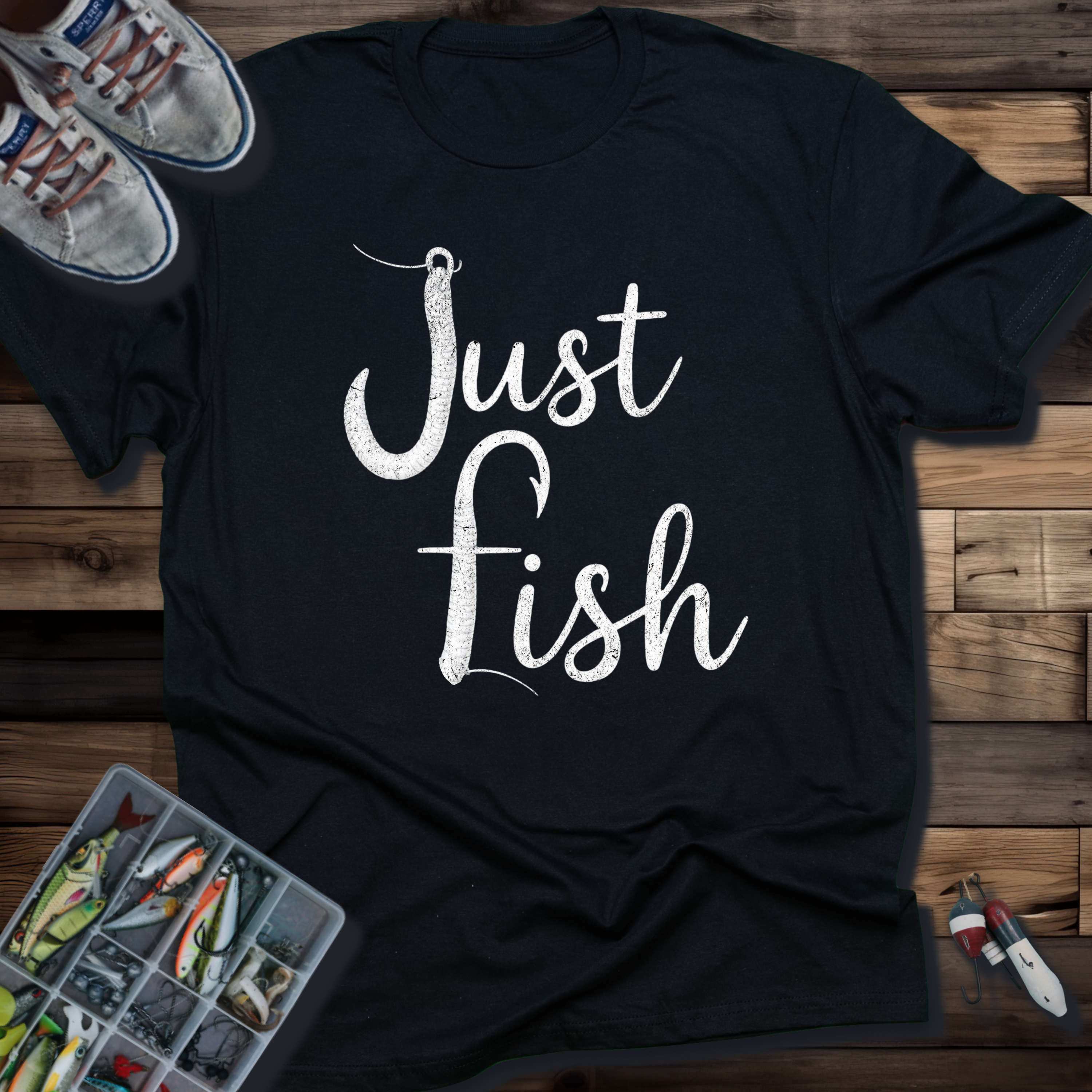 Just Fish T-Shirt — Casual Fishing Graphic Tee