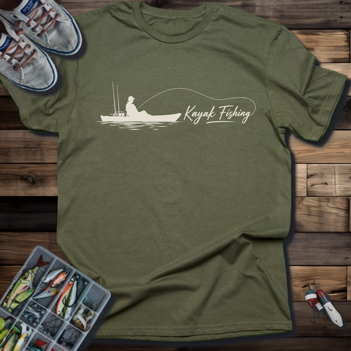 Kayak Fishing Silhouette  T-Shirt