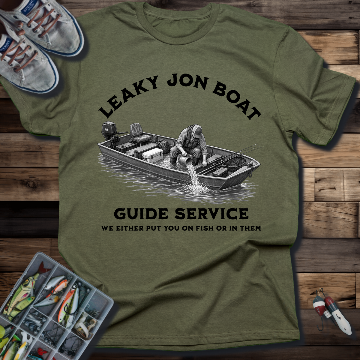 Leaky Jon Boat Guide Service T-Shirt