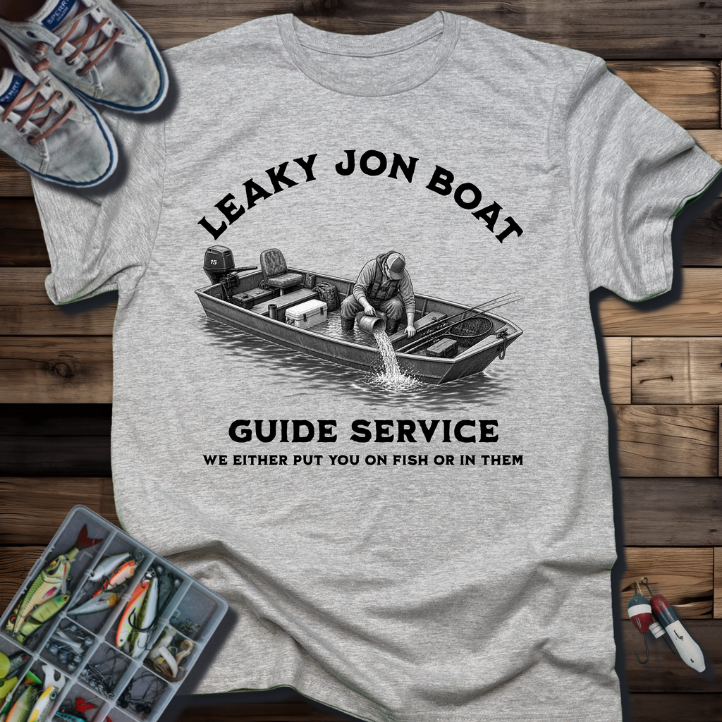 Leaky Jon Boat Guide Service T-Shirt