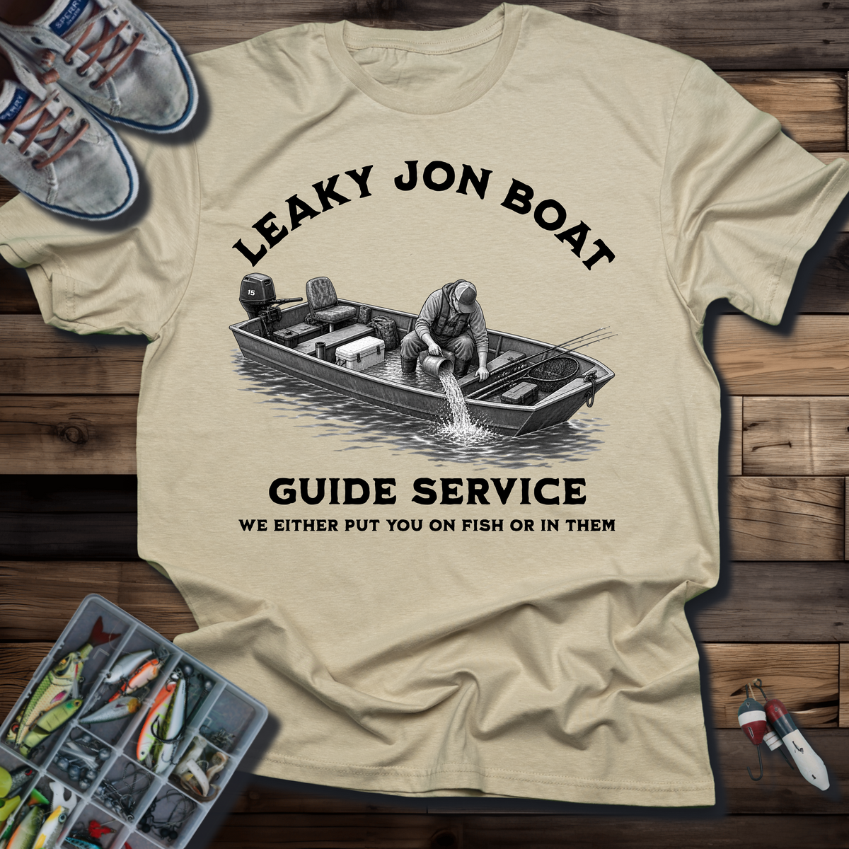 Leaky Jon Boat Guide Service T-Shirt