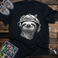 Slow & Steady Angler Sloth Fishing T-Shirt