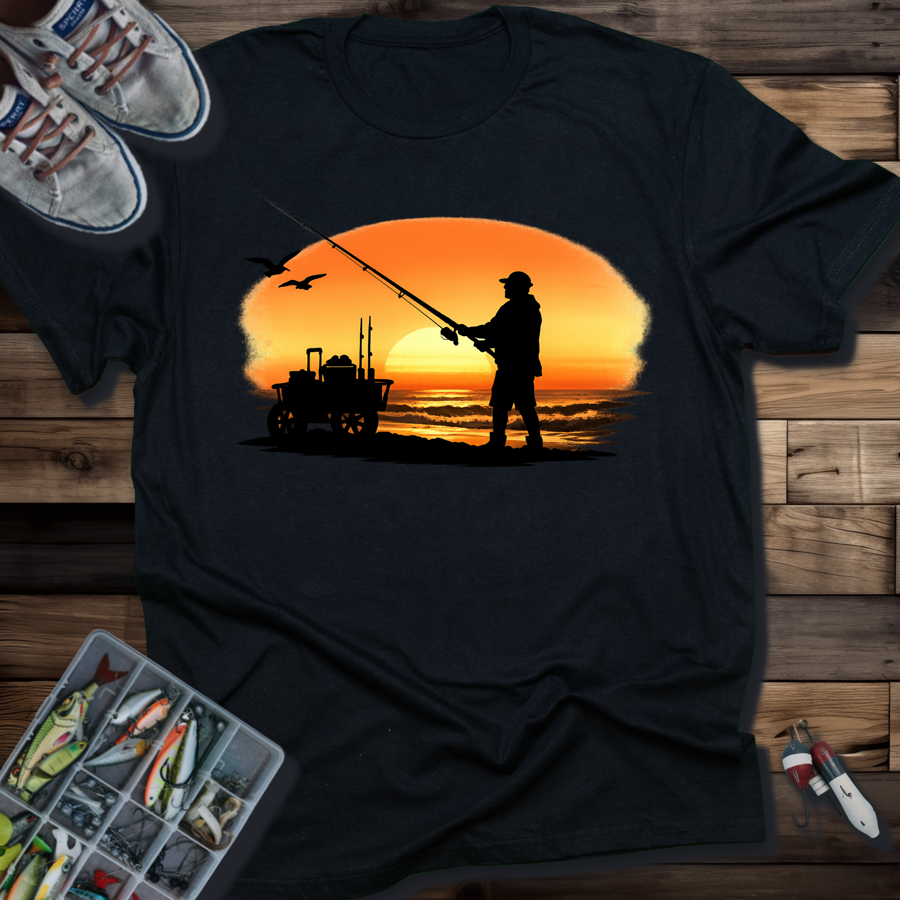Surf Fishing Silhouette T-Shirt