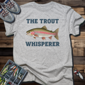 Trout Whisperer T-Shirt — Retro Rainbow Trout Fishing Tee