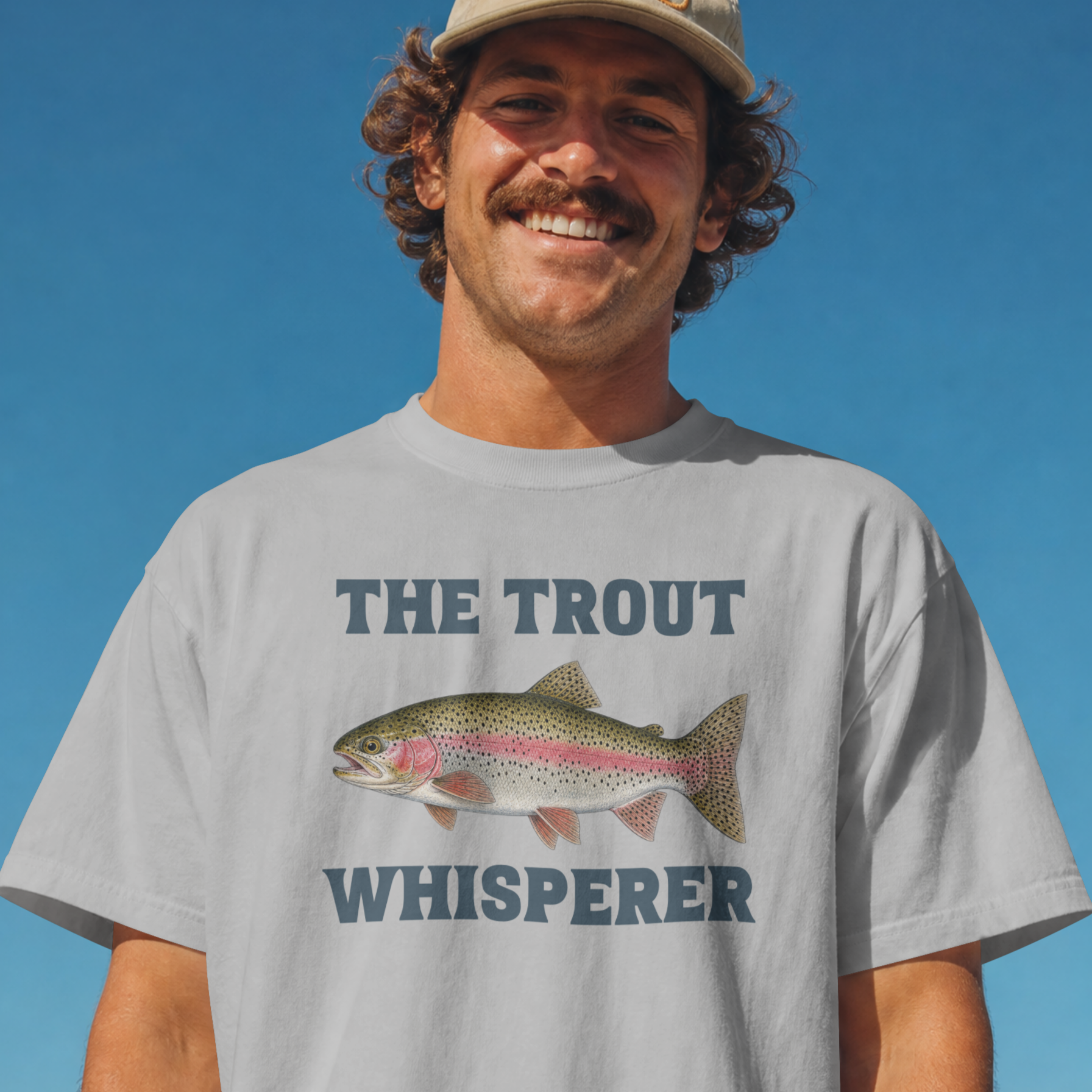 Trout Whisperer T-Shirt — Retro Rainbow Trout Fishing Tee