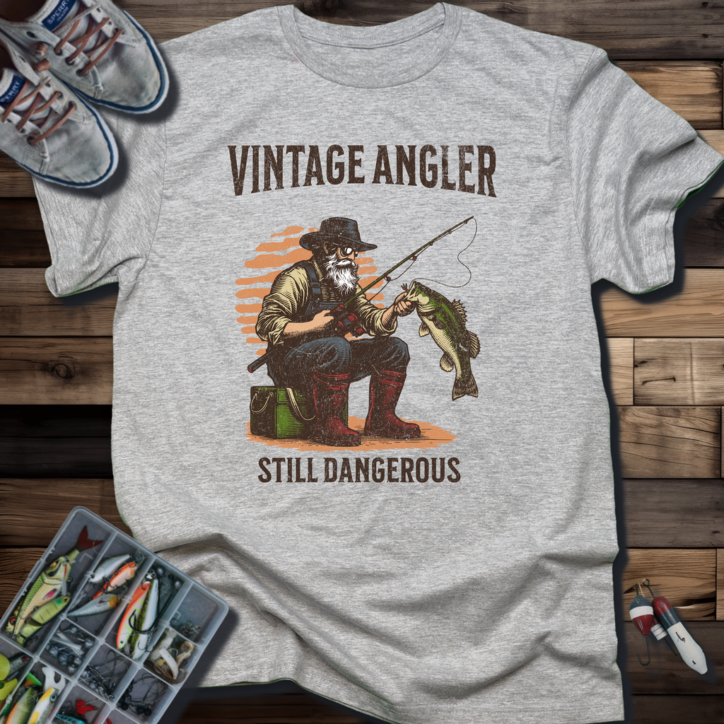 Vintage Angler "Still Dangerous" Fishing T-Shirt