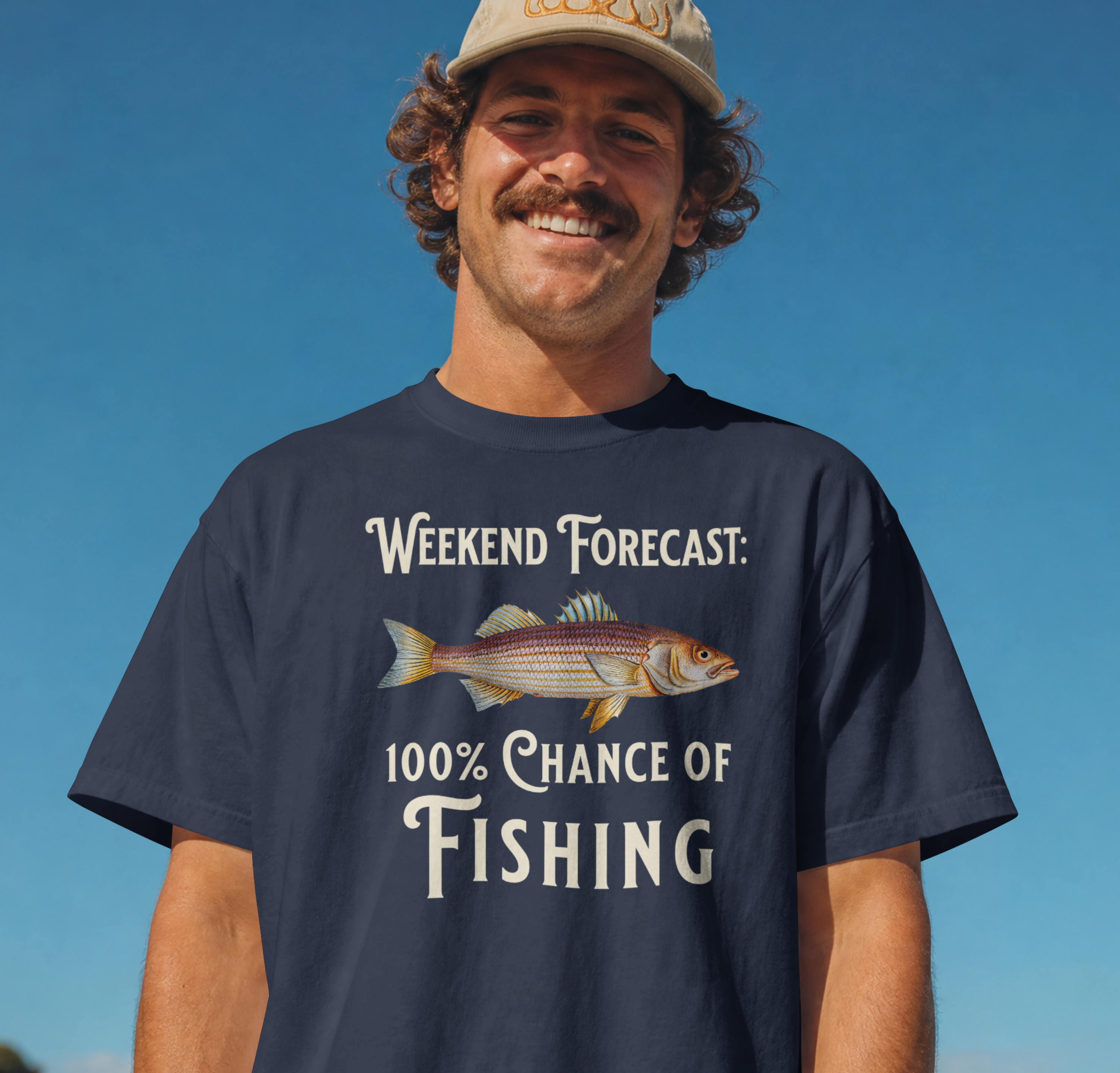 Weekend Forecast: 100% Chance Of Fishing T-shirt
