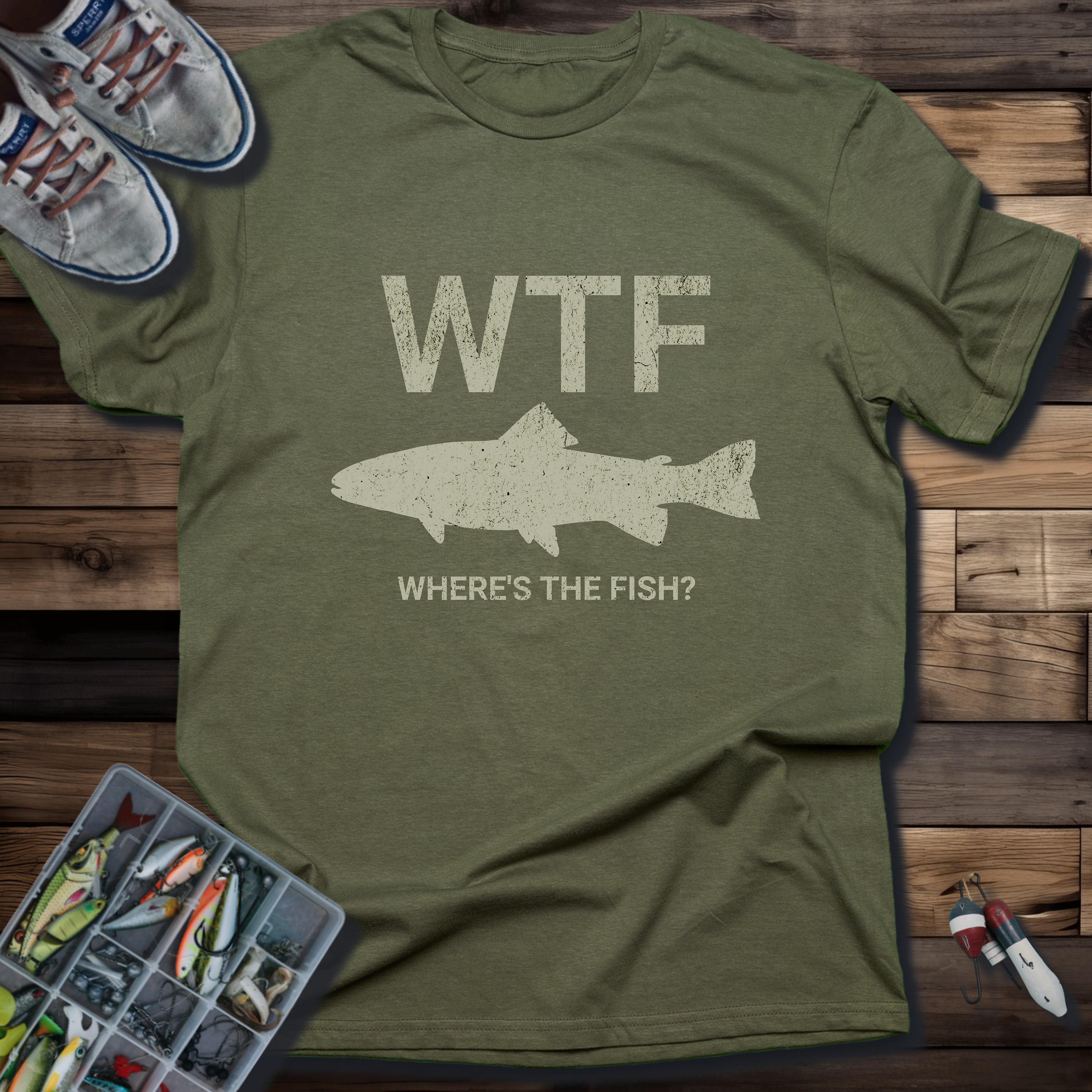 WTF (Where's the Fish) T-Shirt – Black