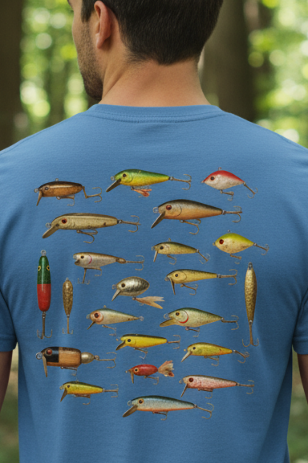 Fishing Lures T-Shirt — Vintage Angler Lure Art Tee - Fishing T Shirt